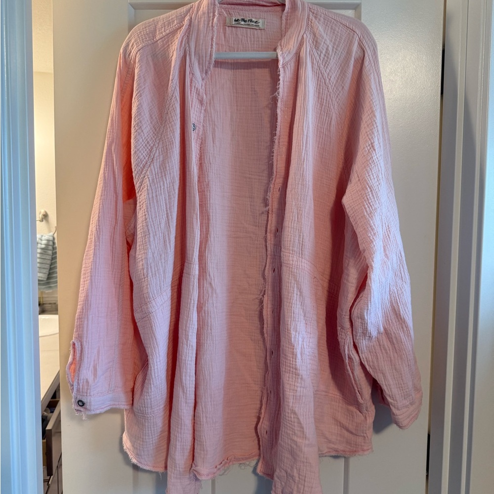 Free people Soft Pink Casual Shirt
